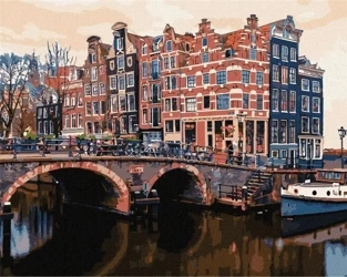 Malowanie po numerach - Uroczy Amsterdam 40x50 - Ideyka