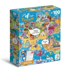 Puzzle 100 Look&Find Świat pingwinów - Dodo