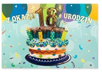 Karnet B6 Urodziny 18 - Pan Dragon