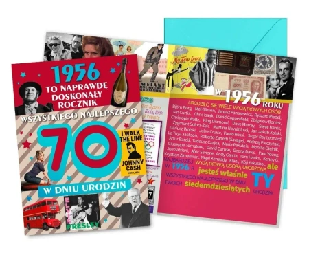 Karnet Urodziny 70 - Kukartka