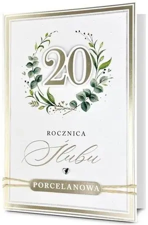 Karnet Rocznica ślubu 20 - Pan Dragon