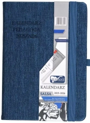 Kalendarz pedagoga 2025/26 B6 tyg. Salsa perłowy - praca zbiorowa