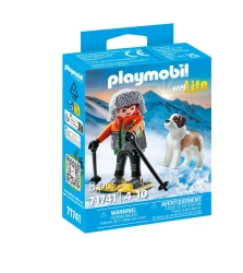 Playmobil Narciarz z bernardynem 71741