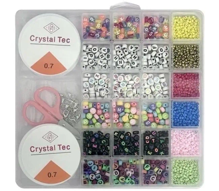 Zestaw koralików do robienia biżuterii - Merkpol