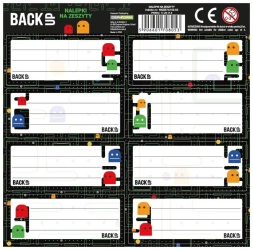 Nalepki na zeszyt BackUp 7 A102 (25szt) DERFORM
