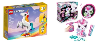 2W1 PROJEKT PLUSZ JEDNOROŻEC ŚWIECĄCY W CIEMNOŚCI + LEGO(R) JEDNOROŻEC