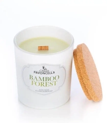 Świeczka sojowa Bamboo Forest biała 135g - Pavoncella