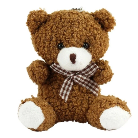 Brelok pluszowy miś brązowy 8cm - Leantoys