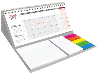 Kalendarz 2026 z notesem miesięczny klejony - Wokół Nas