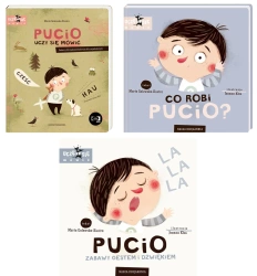 Pucio PAKIET uczy się mówić + Co robi Pucio? + Zabawy gestem i dźwiękiem - Marta Galewska-Kustra