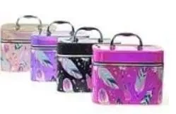 Kuferek S z lusterkiem na zamek 19x12x11cm MIX - ADAR