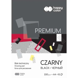 Blok techniczny czarny A4/10K Premium HAPPY COLOR - GDD