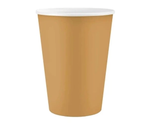 Kubeczki pap. jednokolorowe złote 250ml 6szt - Godan