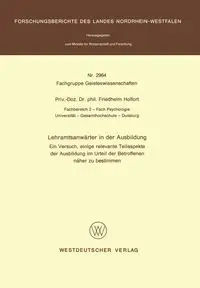 Lehramtsanwärter in der Ausbildung - Holfort Friedhelm