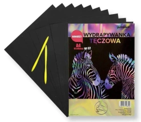 Wydrapywanka tęczowa A4 10 arkuszy WZ-07 - Penword
