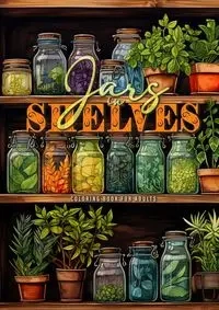 Jars in Shelves Grayscale Coloring Book for Adults - Publishing Monsoon