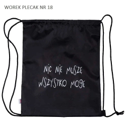 Worek plecak Nic nie muszę - Pajacyk