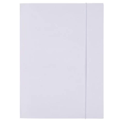 Teczka z gumką A4 biała - Office