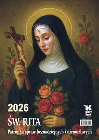 Kalendarz 2026 ścienny Św. Rita - praca zbiorowa