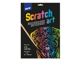 Wydrapywanka szablon A4 Pies + 2 kartki - MFP