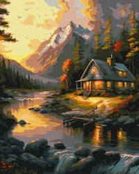 Malowanie po numerach - Zachód słońca 40x50cm - Ideyka