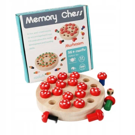Gra Grzybki drewniane memory - Norimpex