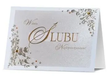 Karnet Ślub UK-Silver-06 - Pan Dragon