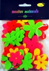 Kwiaty z filcu z dziurką 36-52 mm 56szt - Galeria Hobby