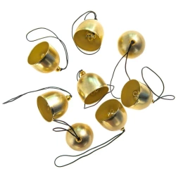 Dzwonki metalowe vintage 2,6cm złote 8szt - Dalprint dpCraft