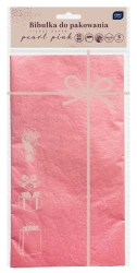 Bibułka do pakowania 50x70cm 5 arkuszy perłowy róż - INTERDRUK
