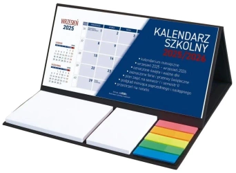 Kalendarz 2025/26 szkolny z notesem czarny - Wydawnictwo Wokół nas