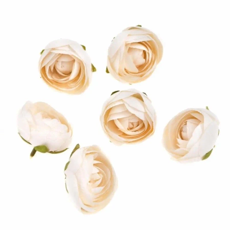 Główki kwiatowe piwonia ecru 5cm 6szt - Dalprint