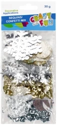 Cekiny metaliczne BN guzik 6mix 30g złoto/srebro - Starpak