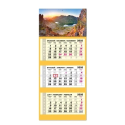 Kalendarz 2026 trójdzielny LUX gł. wypukła Tatry - EV-Corp