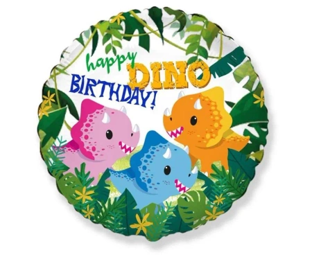 Balon foliowy Happy Birthday - Dino - Godan