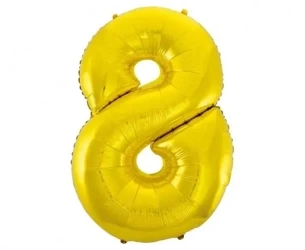 Balon foliowy B&C cyfra 8 złota 92cm - Godan