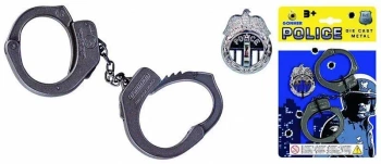 Metalowe kajdanki policyjne z odznaką - Gonher