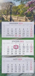 Kalendarz 2026 trójdzielny Most w parku - Aniew