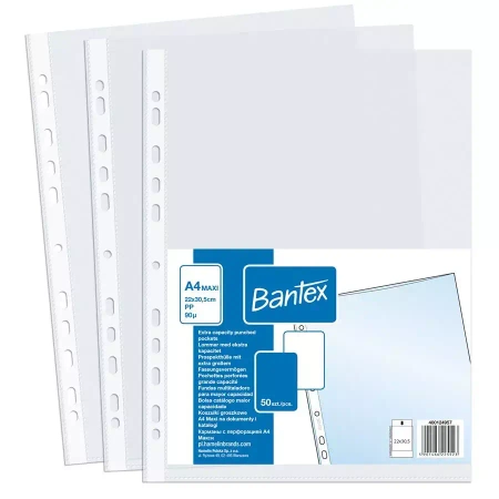 Koszulka groszkowa A4+ PP 50szt - Bantex