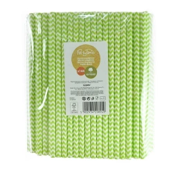 Słomki papierowe shake 8mm limonkowe 144szt - Arpex