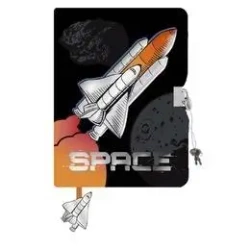 Pamiętnik z kłódką A5/96K włochacz Space - ST-MAJEWSKI