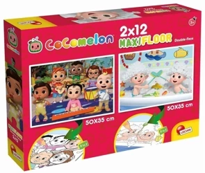Cocomelon - Dwustronne puzle podłogowe 2x12 - Lisciani