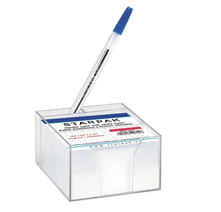 Kubik plastikowy białe karteczki 85x85mm - STARPAK