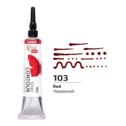 Farba aktylowa konturowa universal red 20ml - Rosa