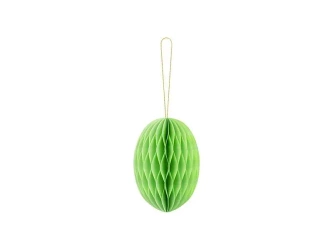 Dekoracja papierowa honeycomb jajko zielona 12szt - PartyDeco