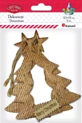 Piankowa choinka z oklejką 95x120mm brązowa 2szt. - Titanum