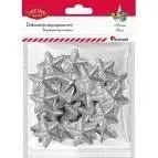 Styropianowe gwiazdki 30x28mm srebrne 18szt - Titanum