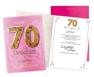 Karnet Urodziny 70 - Kukartka