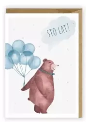 Kartka urodzinowa, eko koperta K021 - Cardie