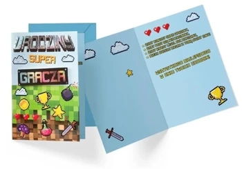 Karnet Urodziny super gracza - Kukartka